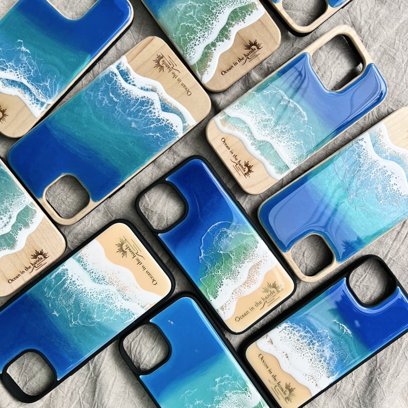 海の携帯ケースiPhone15pro MAX/15plus【オーダー制作】 | Ocean i