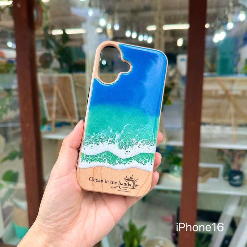 海の携帯ケースWOOD iPhone 16/ 16pro【オーダー制作】 | Ocean