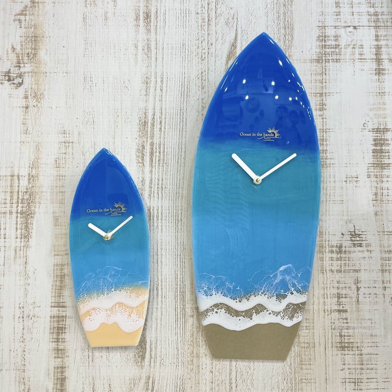 オーシャンアート デジタル置き時計 ウッドレジンデジタルクロック