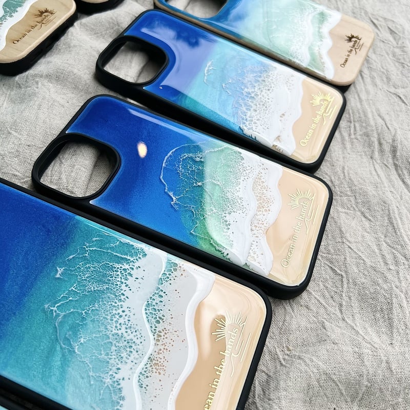 海の携帯ケースWOOD iPhone 15/ 15pro【オーダー制作】 | Ocean in 