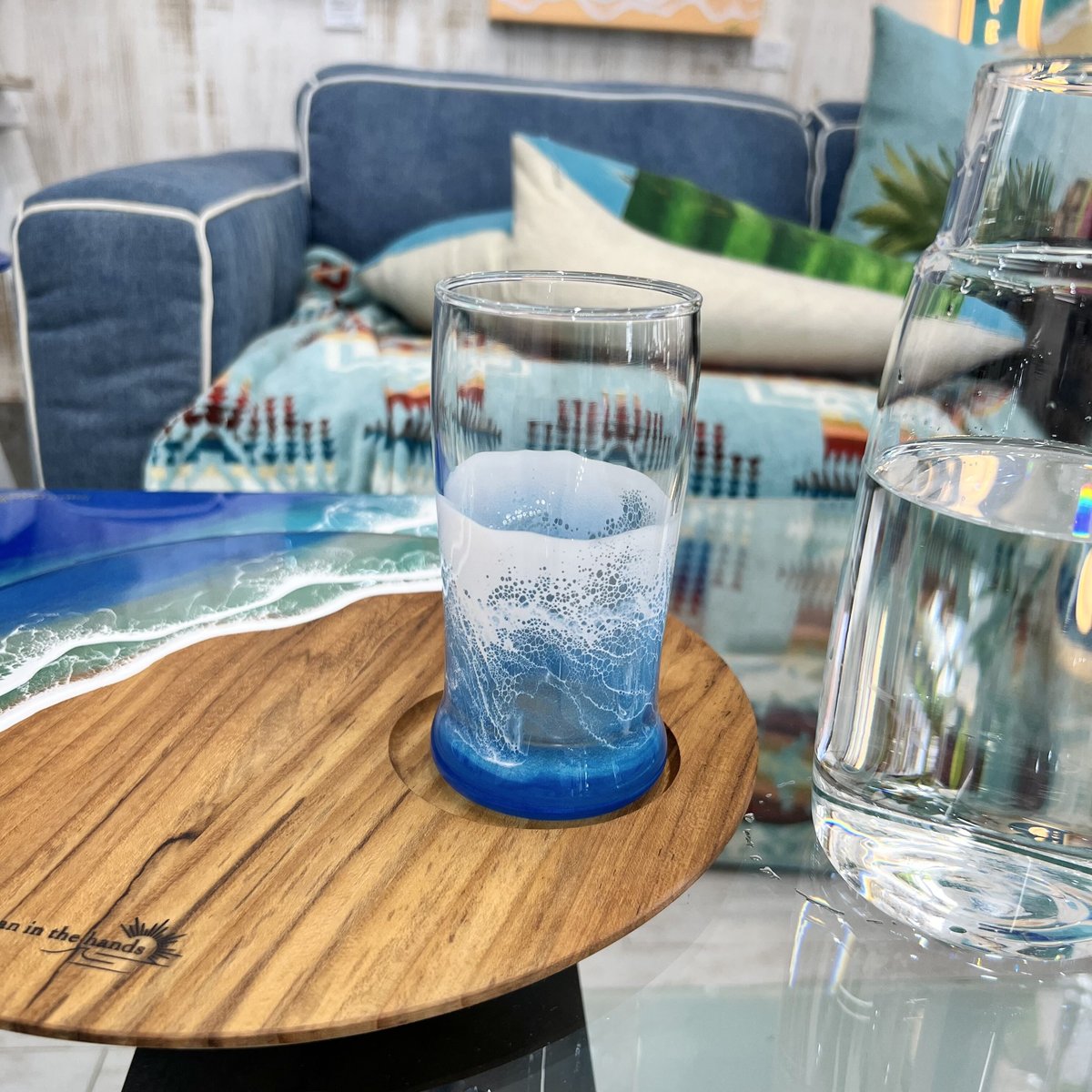 Wave resin glass Mサイズ | Ocean in the hands®︎