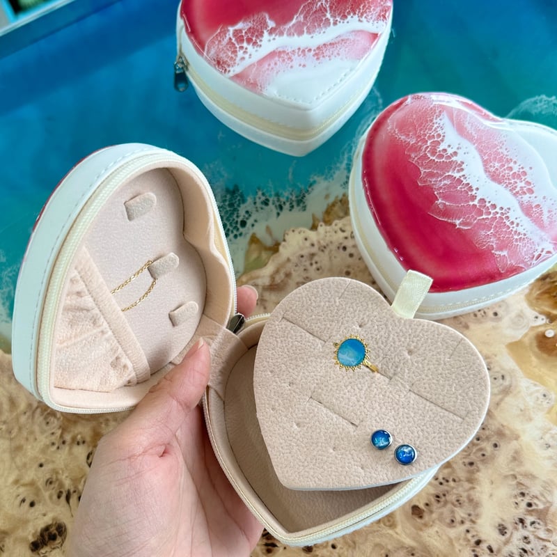 レザージュエリーポーチ❤︎バレンタインピンク | Ocean in the hands®︎