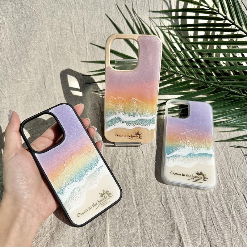 海の携帯ケースWOOD iPhone 13pro【オーダー制作】 | Ocean in the