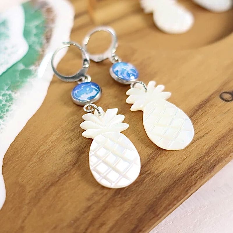 シェルパイナップルピアス | Ocean in the hands®︎ 