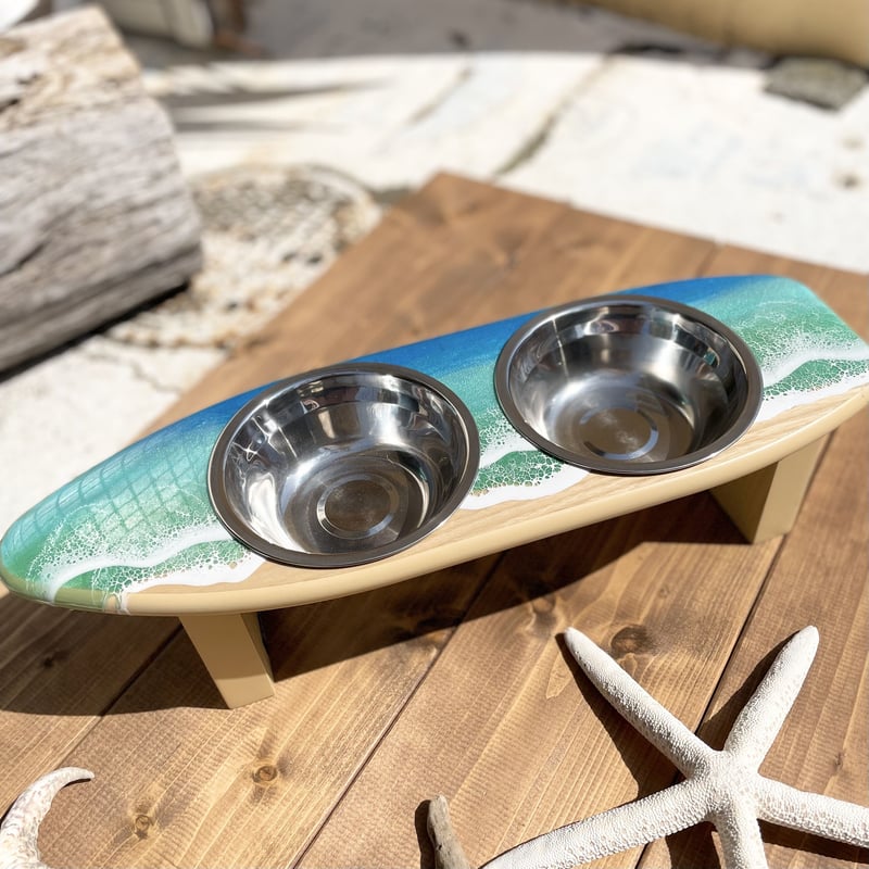 サーフボード 型 犬 猫 ペット用 フード テーブル ☆オーダーページ