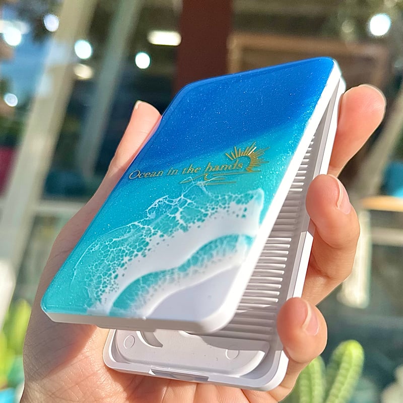 コンパクトミラー コーム付き | Ocean in the hands®︎