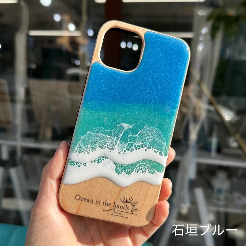 iPhone12/12Pro 携帯カバー　オーダーメイド　Ocean 海　木目 海の携帯ケースWOOD iPhone 16/ 16pro【オーダー制作】 | Ocean