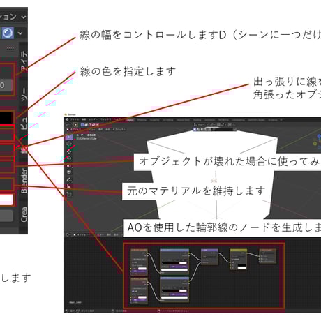 Cella3D Solid Line （背面法輪郭線生成アドオン）