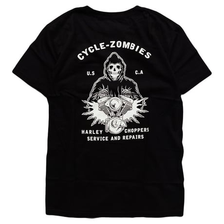 CYCLE ZOMBIES REPAIR MAN S/S POCKET TEE black