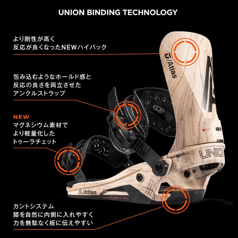 23-24 UNION BINDINGS ATRAS Asadachi Mサイズ | ODDB