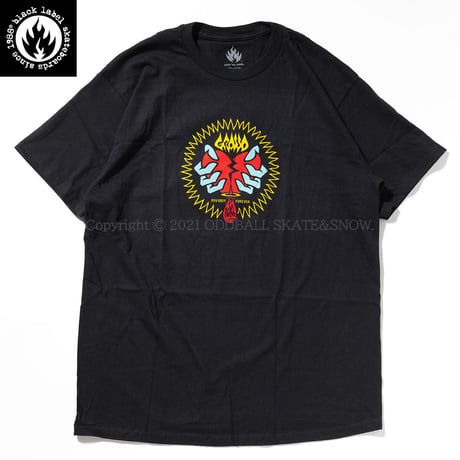 Black Label Skateboards Grosso BROKEN HEART S/S Tee Black