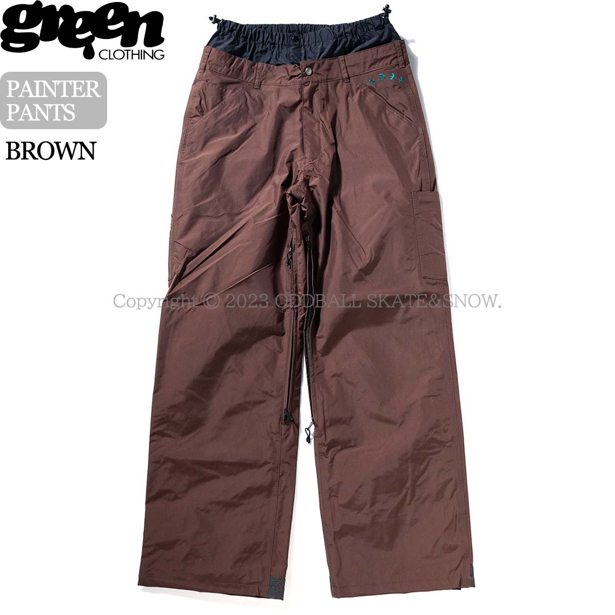 スノーボード GREEN CLOTHING 23-24 PAINTER PANTS 23-24 GREEN CLOTHING PAINTER PANTS Brown/D.Brow