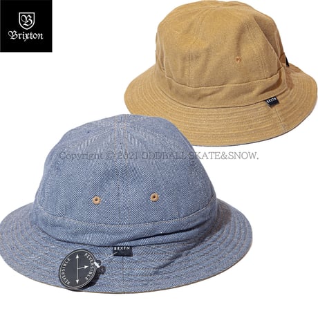 BRIXTON BANKS BUCKET HAT light blue