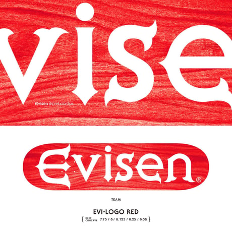 EVISEN SKATEBOARDS EVI-LOGO RED DEEP CONCAVE