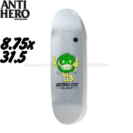 ANTI HERO SKATEBOARDS SCHAAF ASPHALT ANIMAL BY GRIMPLESTIX 8.75