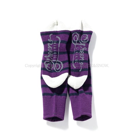GREEN CLOTHING MERINO SOCKS PURPLE BORDER