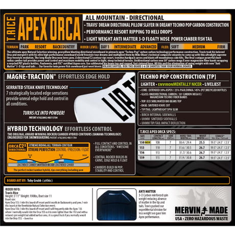 早期予約 25-26 正規品 LIBTECH T.RICE APEX ORCA