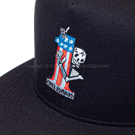CYCLE ZOMBIES LAST PLACE TWILL TRUCKER HAT Black