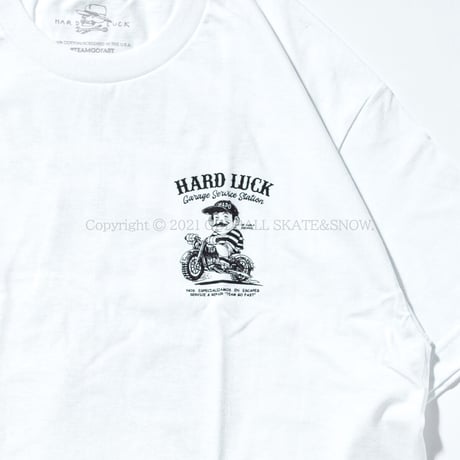 HARD LUCK SERVICE STATION S/S TEE white