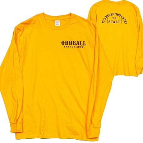 ODDBALL SKATE&SNOW TO START L/S TEE gold