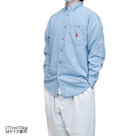 ODDBALL ORIGINAL BD DENIM L/S SHIRT wash indigo
