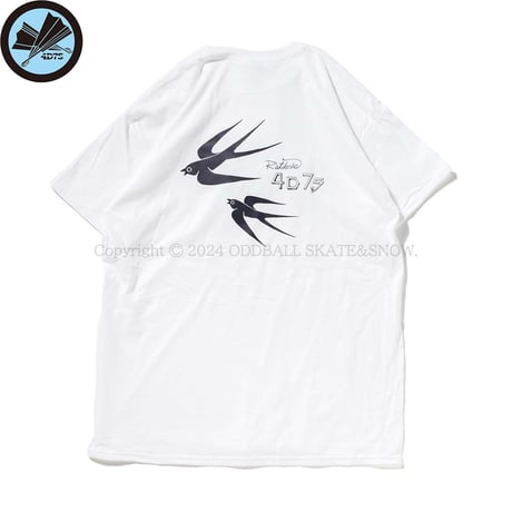 4D7S Swallow S/S TEE white By RatHoleStudio