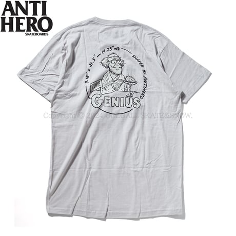 ANTI HERO THE GENIUS S/S TEE Silver