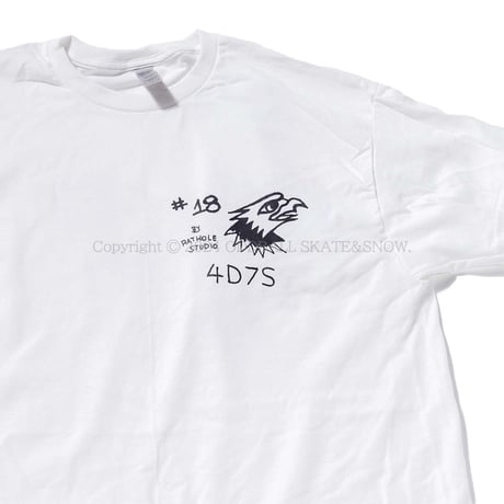 4D7S #18 S/S TEE white By RatHoleStudio