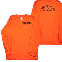 ODDBALL SKATE&SNOW TO START L/S TEE orange