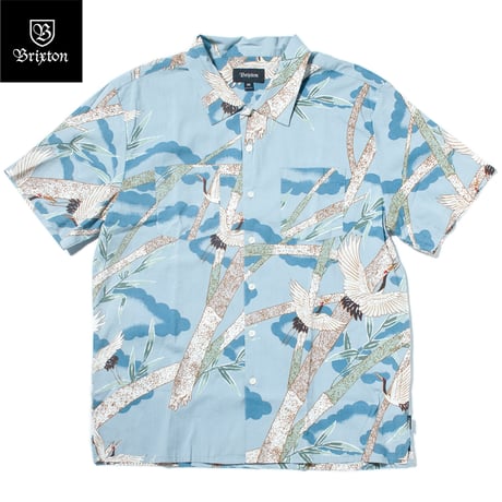BRIXTON LOVITZ II S/S WOVEN blue stone