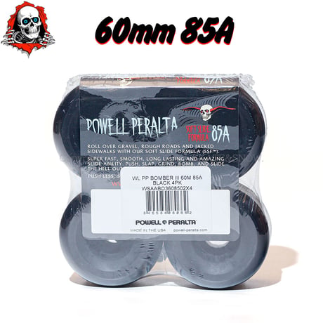 POWELL PERALTA BOMBER black 60mm 85A
