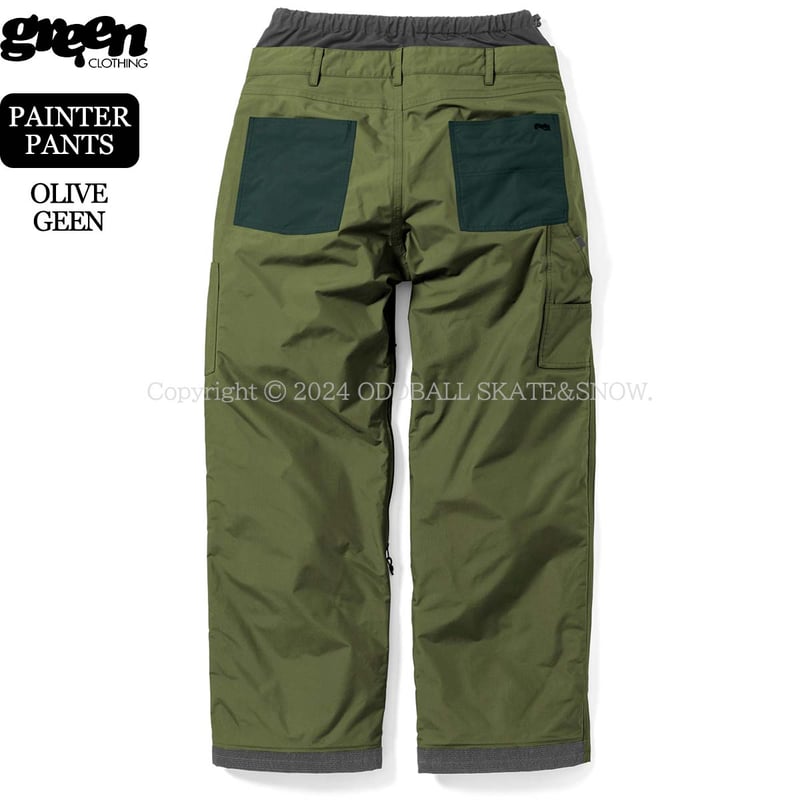 【新品】GREEN CLOTHING PAINTER PANTS 24-25 新品】GREEN CLOTHING PAINTER PANTS 24-25 新品】GREEN