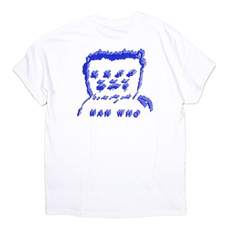 MAN WHO 倍の場合 TEE ホワイト/ネイビー