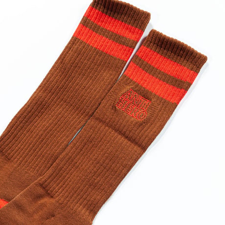ANTI HERO BLACKHERO OUTLINE SOCK brown/red