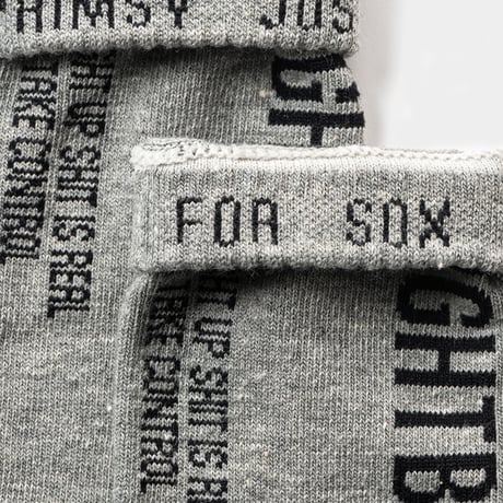 TIGHTBOOTH LABEL LOGO SOCKS TIGHTBOOTH x WHIMSY SOCKS