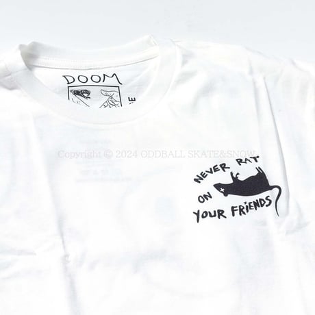 DOOM SAYERS Never Rat S/S Tee WHITE