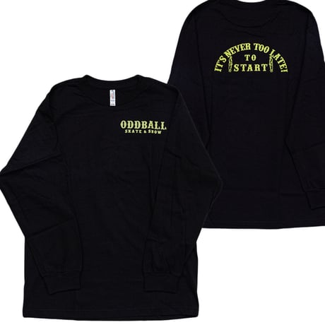 ODDBALL SKATE&SNOW TO START L/S TEE black