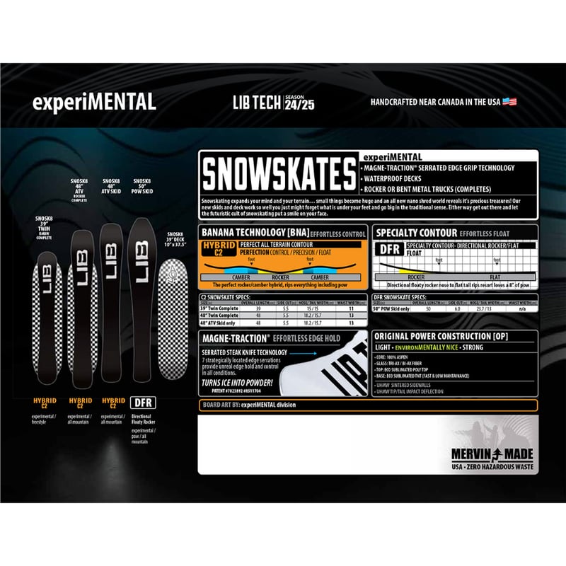 早期予約 24-25 正規品 LIBTECH SNOWSKATE 48