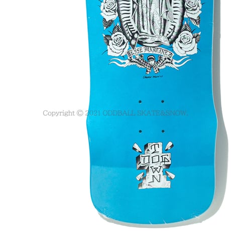 DOG TOWN SKATEBOARDS JESSE MARTINEZ REISSUE MADE IN USA LIGHT BLUE / WHITE PRINT 10.0