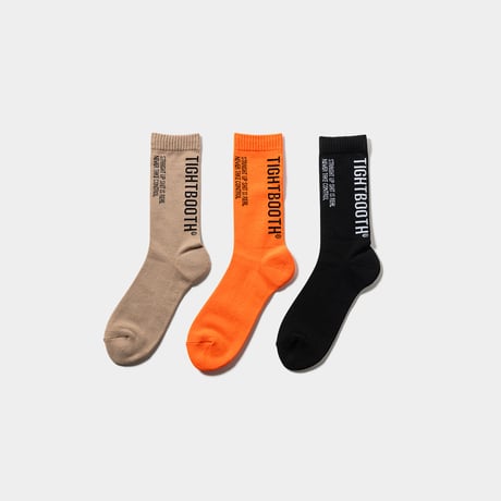 TIGHTBOOTH LABEL LOGO SOCKS TIGHTBOOTH x WHIMSY SOCKS SS26-A04