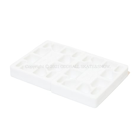 DOG TOWN SKATEBOARDS 1/2" RISER PAD SET of 2 WHITE