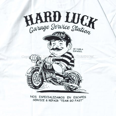 HARD LUCK SERVICE STATION S/S TEE white