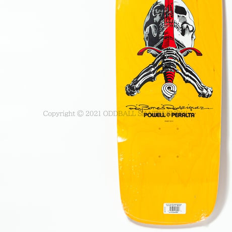 POWELL PERALTA Ray Rodriguez Skull & Sword YELLOW 10.0