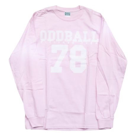 ODDBALL SKATE&SNOW NUMBERING L/S TEE L.PINK