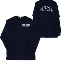 ODDBALL SKATE&SNOW TO START L/S TEE navy