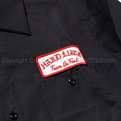 HARD LUCK POOL SERVICE L/S WORK SHIRT black