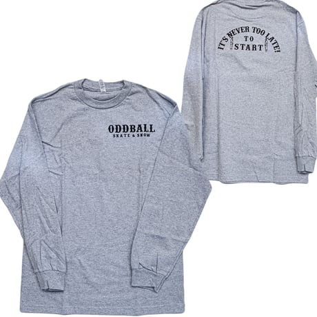 ODDBALL SKATE&SNOW TO START L/S TEE grey