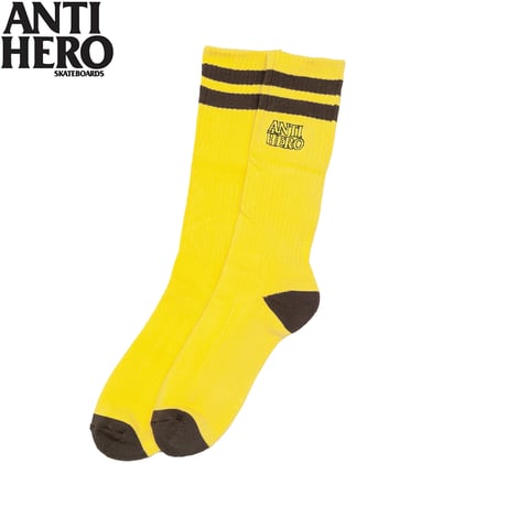 ANTI HERO BLACKHERO OUTLINE SOCK yellow/olive