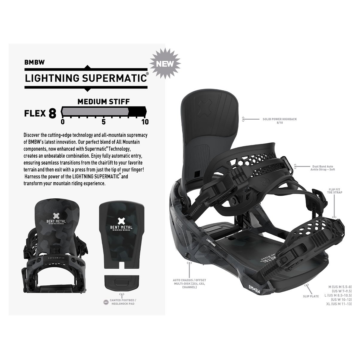 BENT L FORTE ビンディング MEDIUM さらに進化を遂げた高性能バインディング「BENT METAL