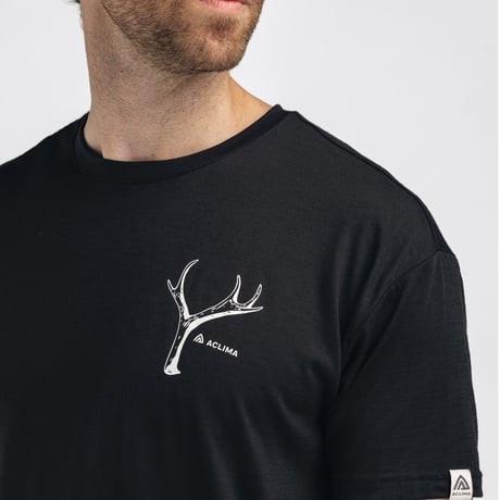 ACLIMA LIGHTWOOL 140 CLASSIC T-SHIRT ANTLER jet black